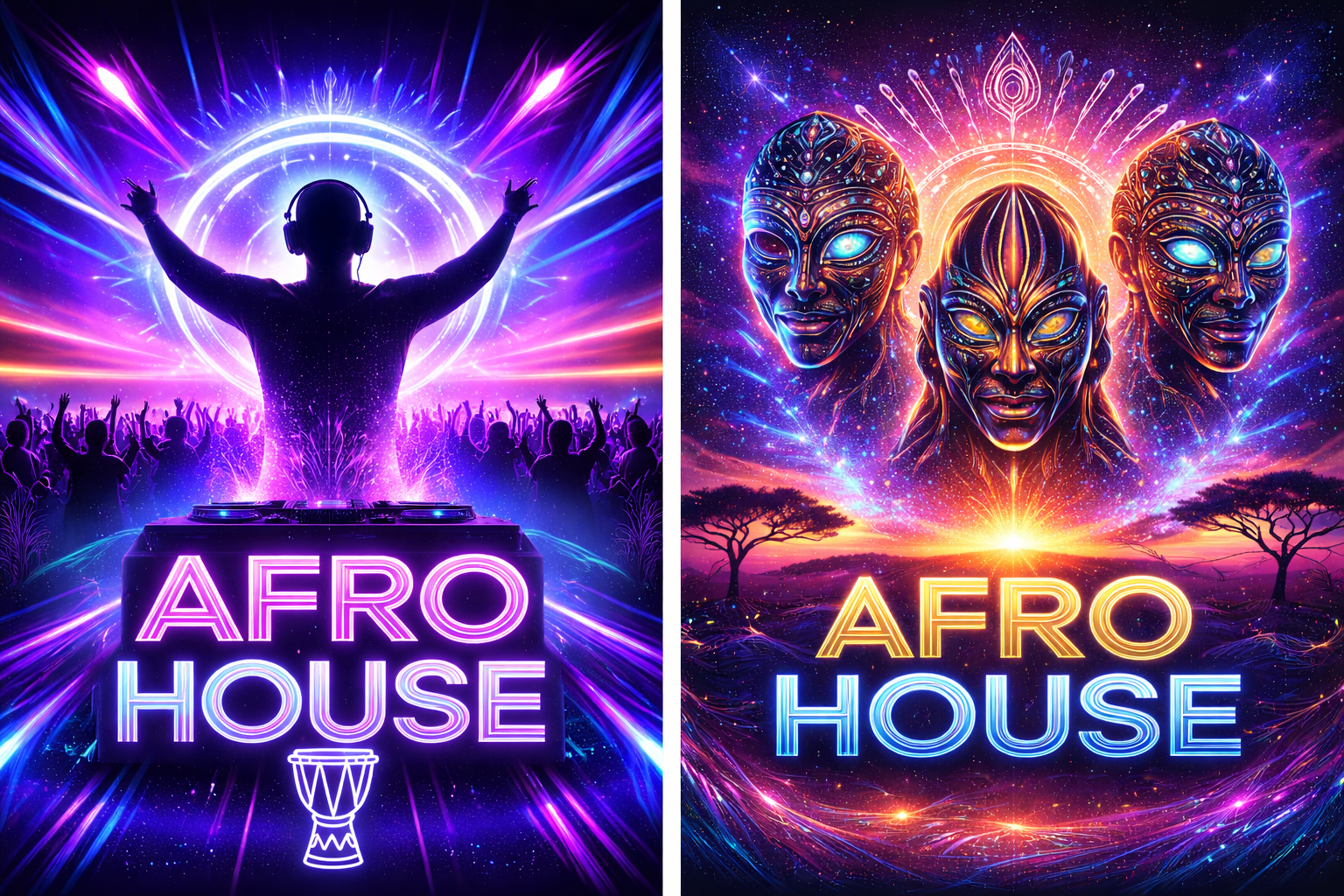 Poster AfroHouse Double