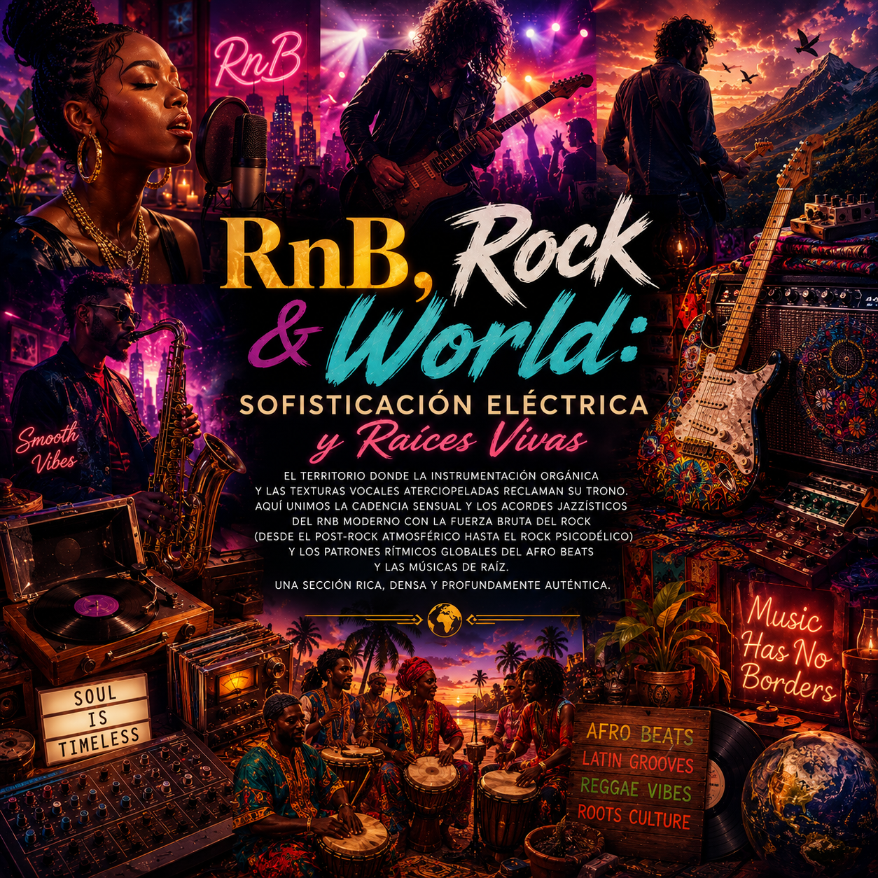 RnBRockWorldSofisticaciónEléctricaRaícesVivas